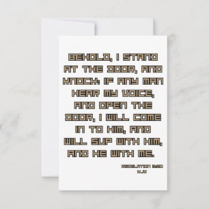 Revelation 3:20 KJV Bible Scripture Greeting Card