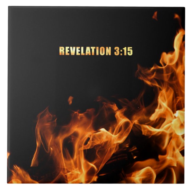 Revelation: Be On Fire For Jesus Christian Faith Tile (Front)