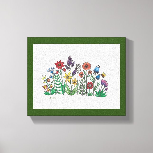 Révélation des fleurs en gras toile étirée (Recto)