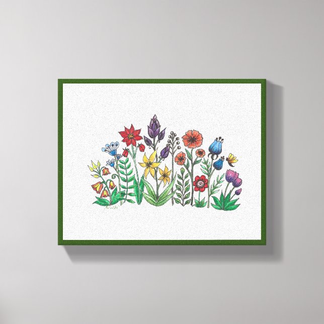 Révélation des fleurs en gras toile étirée (Recto)
