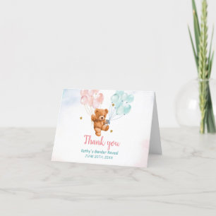 Révélation du genre de l'ours Carte de remerciemen