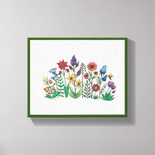 Revelation of Bold Flowers Stretched Canvas Print