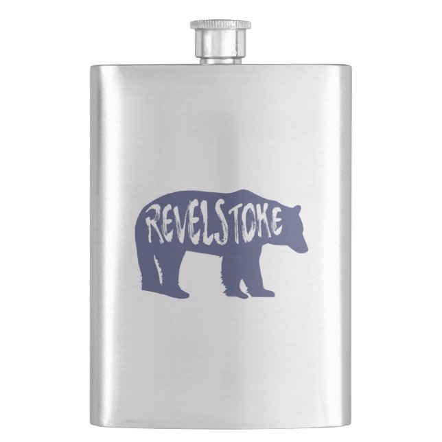 Revelstoke Bear Hip Flask (Front)