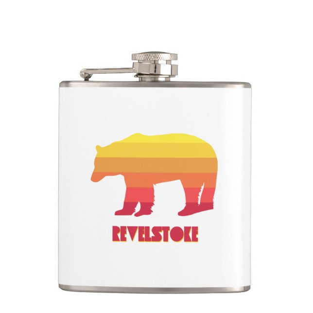 Revelstoke Bear Hip Flask (Front)