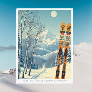 Revelstoke British Columbia Canada ski Postcard