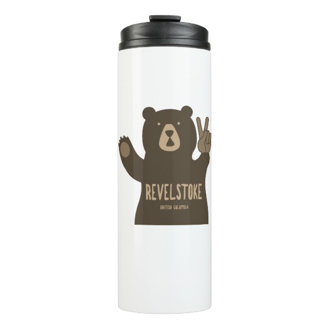 Revelstoke British Columbia Peace Bear Thermal Tumbler (Front)