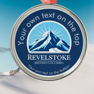 Revelstoke British Columbia ski resort medal  Metal Ornament