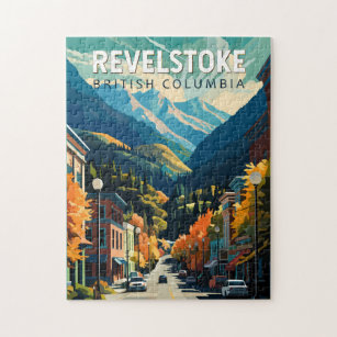 Revelstoke Canada Travel Art Vintage Jigsaw Puzzle
