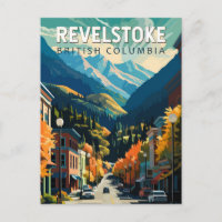 Revelstoke Canada Travel Art Vintage