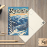 Revelstoke Canada Winter Vintage Postcard<br><div class="desc">Revelstoke Winter art design showcasing the winter landscape.</div>