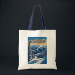 Revelstoke Canada Winter Vintage Tote Bag<br><div class="desc">Revelstoke Winter art design showcasing the winter landscape.</div>