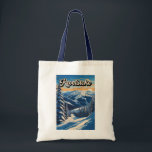 Revelstoke Canada Winter Vintage Tote Bag<br><div class="desc">Revelstoke Winter art design showcasing the winter landscape.</div>