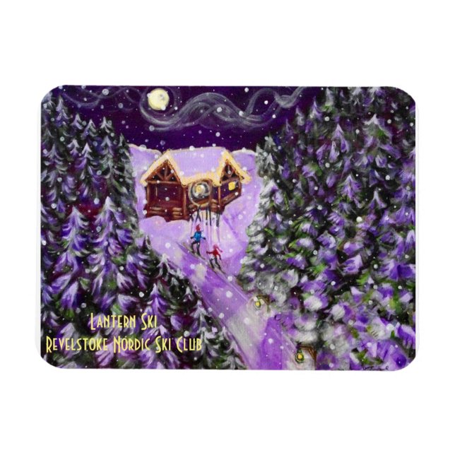 Revelstoke Nordic Ski Club Lantern Ski Magnet (Horizontal)