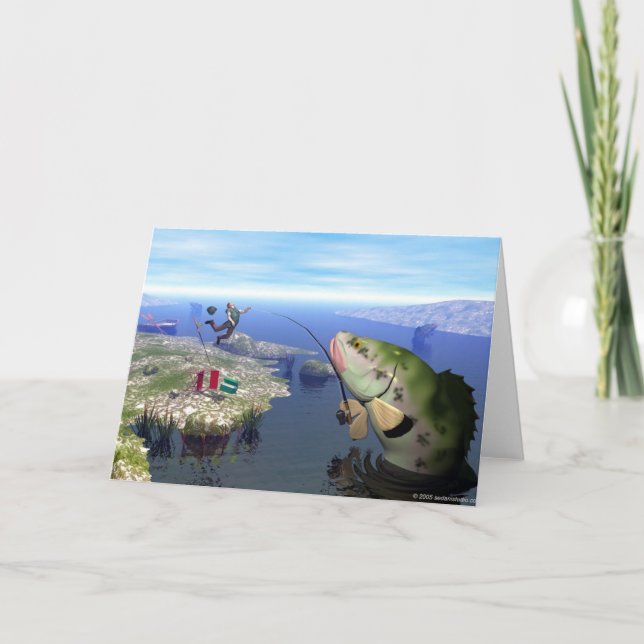 Revenge of the Mutant Bass Greeting Card (Front)