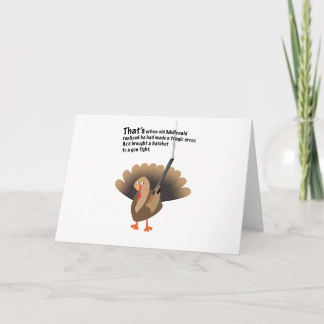Revenge of the turkey holiday card (Front)