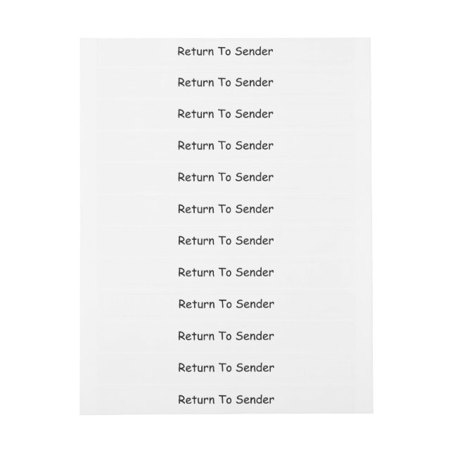 Revenir au Étiquette de adresse Wraparound de l'ex (Feuille)