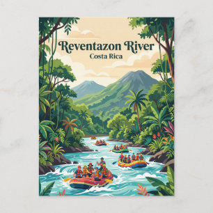 Reventazon River, Costa Rica, white water rafting Postcard
