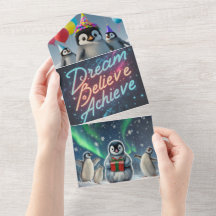 "Rêver Croire Réussir" Carte d'invitation pour enf