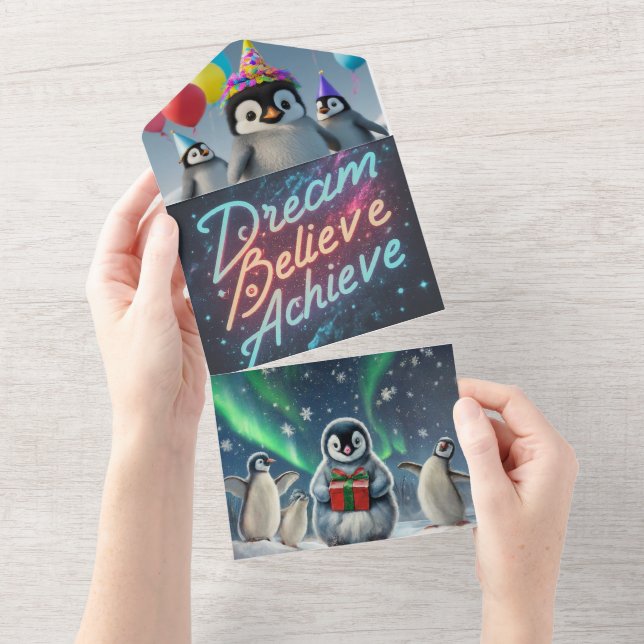 "Rêver Croire Réussir" Carte d'invitation pour enf (Déchirure)