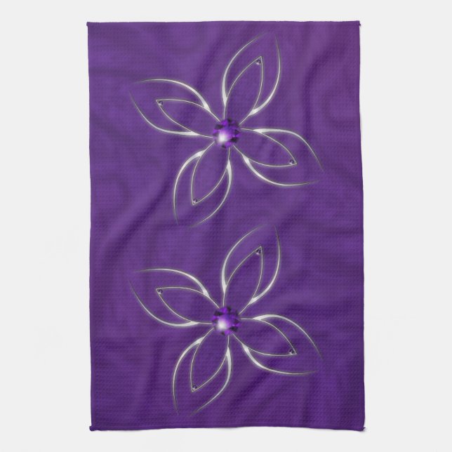 Rêver dans la serviette de cuisine Amethyst (Vertical)