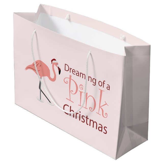 Rêver d'un Noël rose - Grand sac cadeau (Dos Angle)