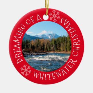 Rêver d'un ornement de photo de Noël de Whitewater
