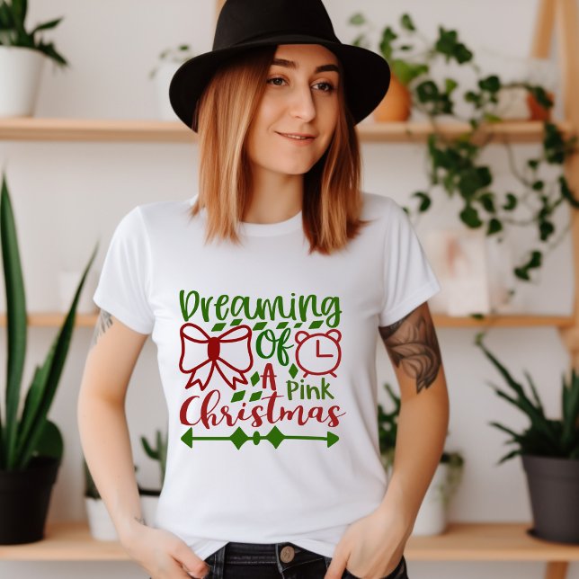 Rêver d'un T-shirt de Noël rose (Créateur téléchargé)