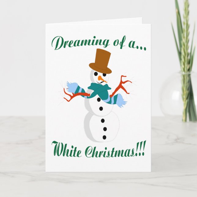 Rêver d'une carte de voeux de Noël blanc (Devant)
