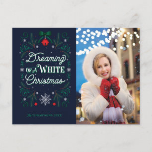 Rêver d'une carte postale Modèle de Noël blanche