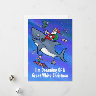 Rêver D'Une Grande Carte Cartoon Blanc De Noël