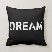 Rêver en Coussin noir et blanc