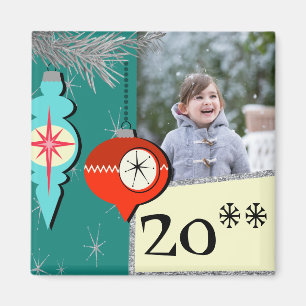 Rêver un de Retro Christmas Photo Magnet