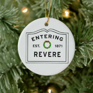 Revere, MA Vacances en céramique ornement