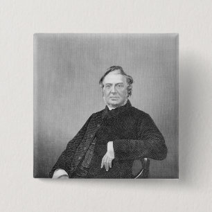 Reverend Hugh Stowell, engraved by D. J. Pound 2 Inch Square Button