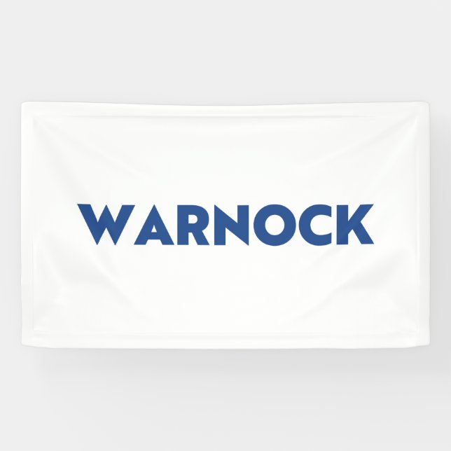 Reverend Warnock Georgia Senate runoff blue white Banner (Horizontal)