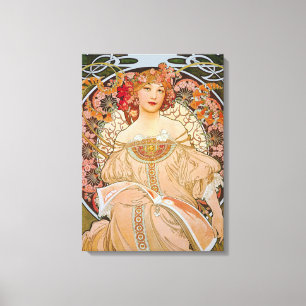 Reverie by Alphonse Mucha Canvas Print