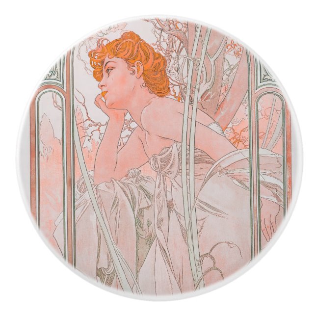 Reverie du Soir (1899) Ceramic Knob (Front)