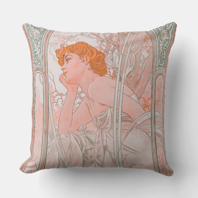 Reverie du Soir (1899) Throw Pillow (Front)