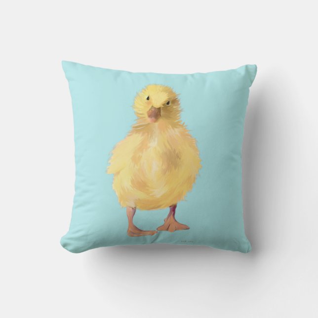 Reversable Duckling Throw Pillow (Front)