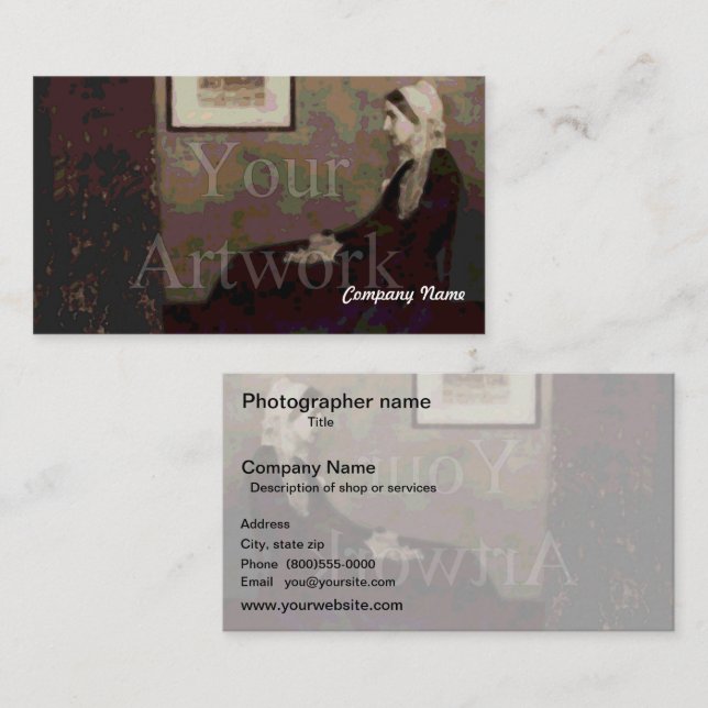 Reverse Art on Back Business Card (Front/Back)