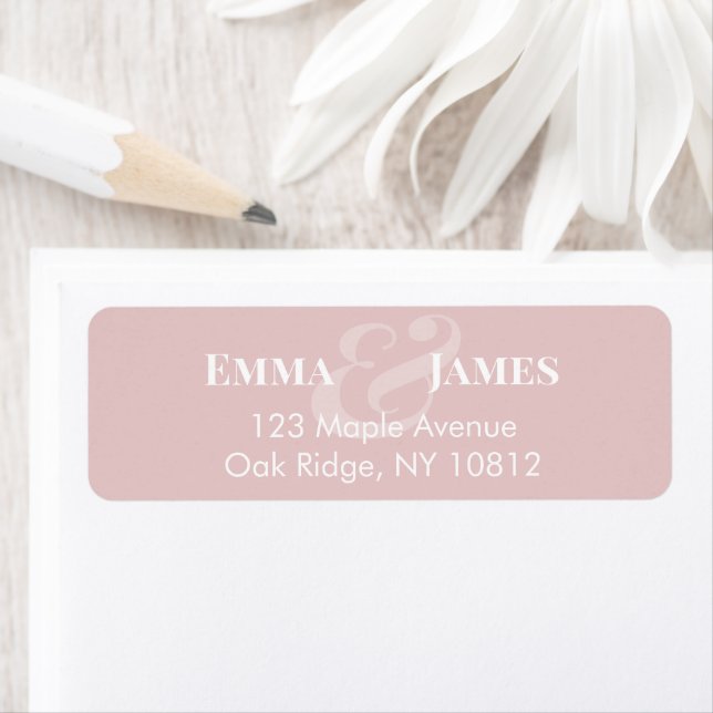 Reverse Blush Wedding Return Address | Header (Insitu)