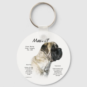Reverse Brindle Mastiff History  Keychain
