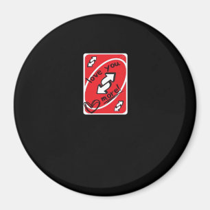 Reverse Card Love You More Funny Playful Style  Magnet