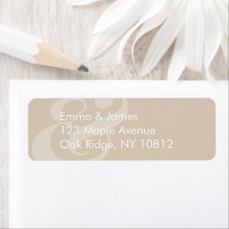Reverse Champagn Wedding Return Address | Centred