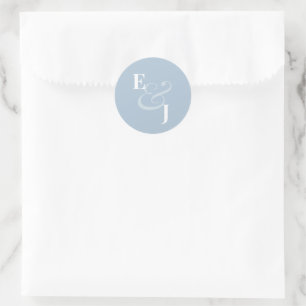 Reverse D Blue Ampersand Wedding Envelope Seal