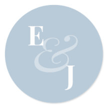 Reverse D Blue Ampersand Wedding | Envelope Seal