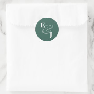 Reverse Emerald Ampersand Wedding Envelope Seal