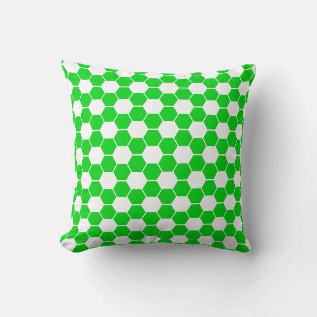 Reverse Football / Soccer Ball Texture  Throw Pillow (Front)