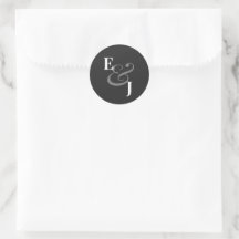 Reverse Graphite Ampersand Wedding | Envelope Seal
