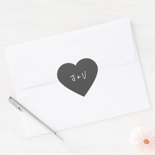Reverse Handwritten Couple Initials Envelope Seal (Envelope)